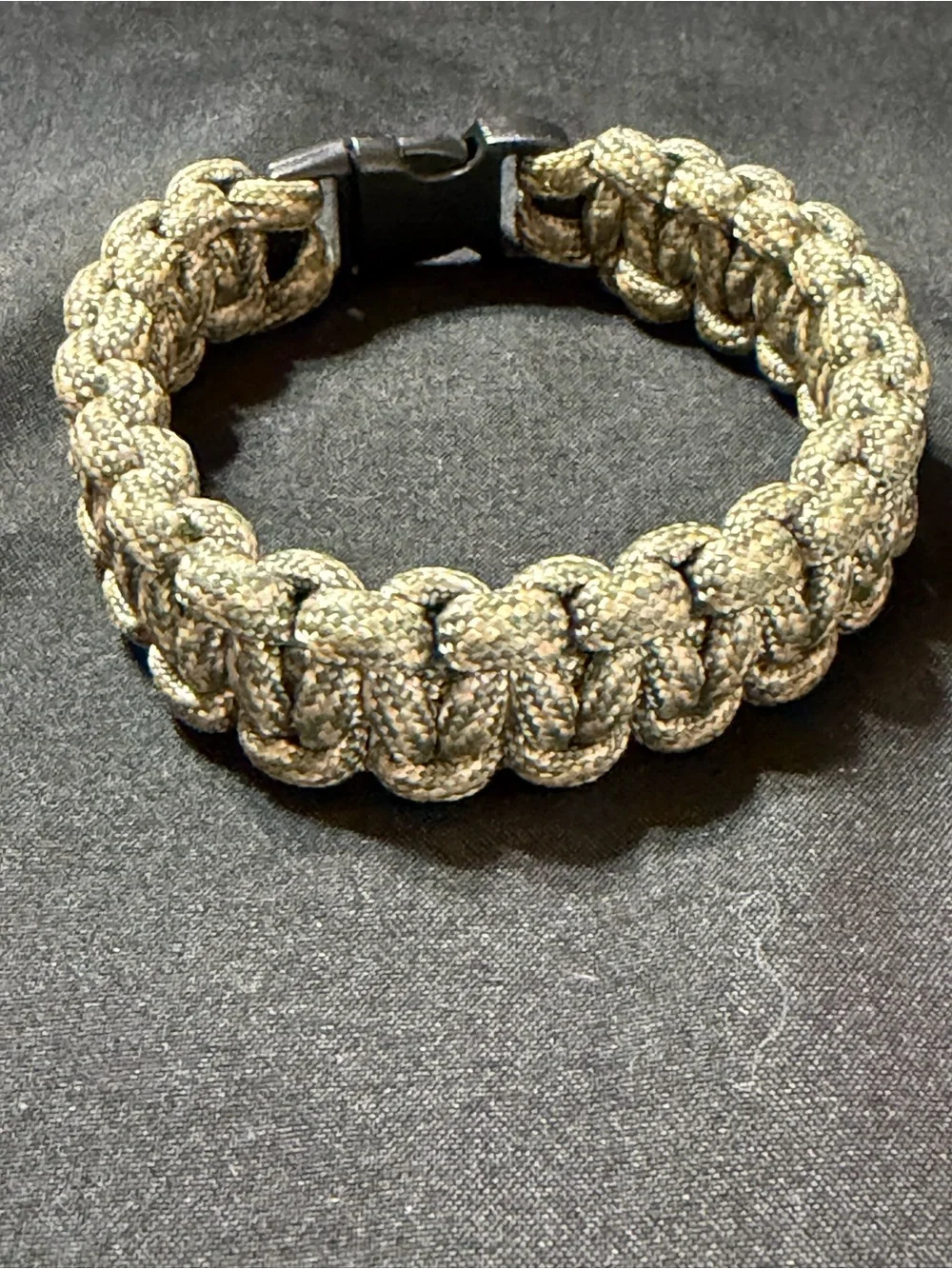 Source Unknown Tan and Black Paracord Bracelet